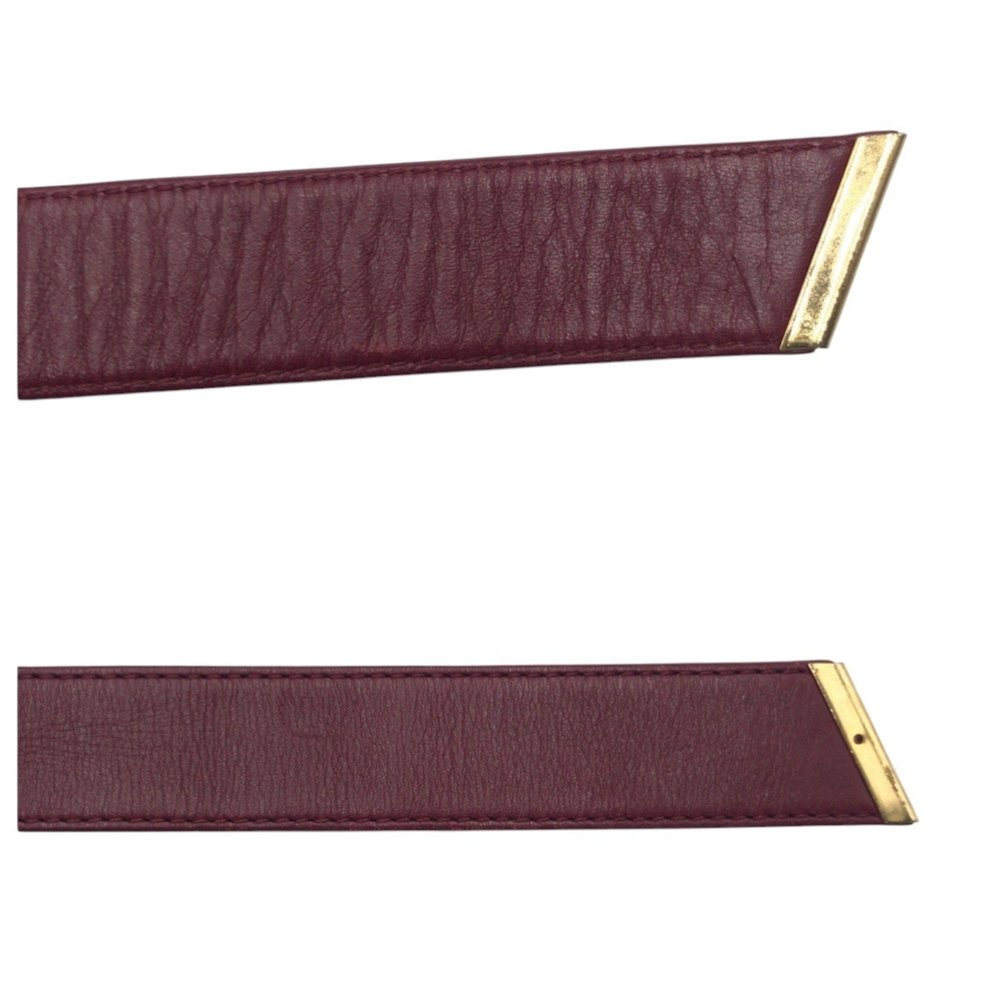 Christian Dior Vintage Red Gold Leather D9306 Belt for Women - Picture 4 of 5